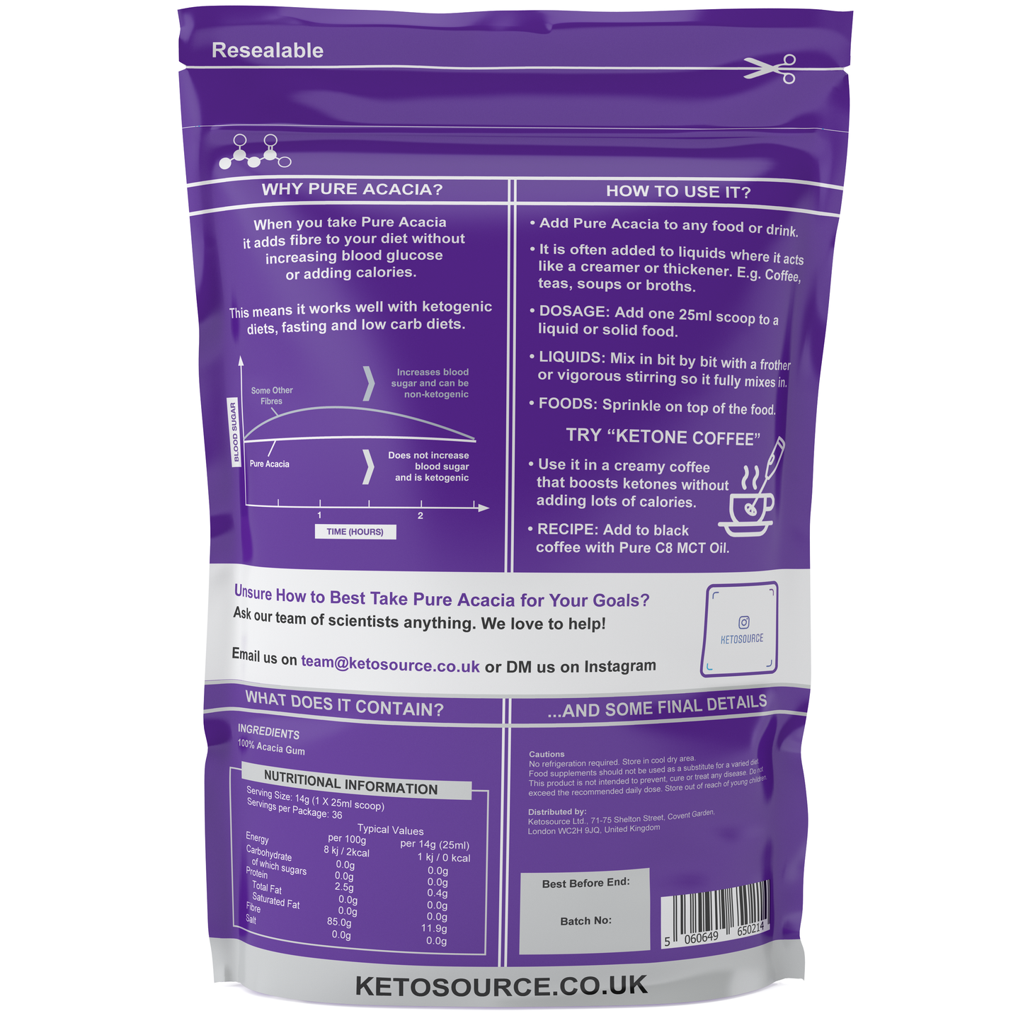 كيتوسورس أكاسيا النقي