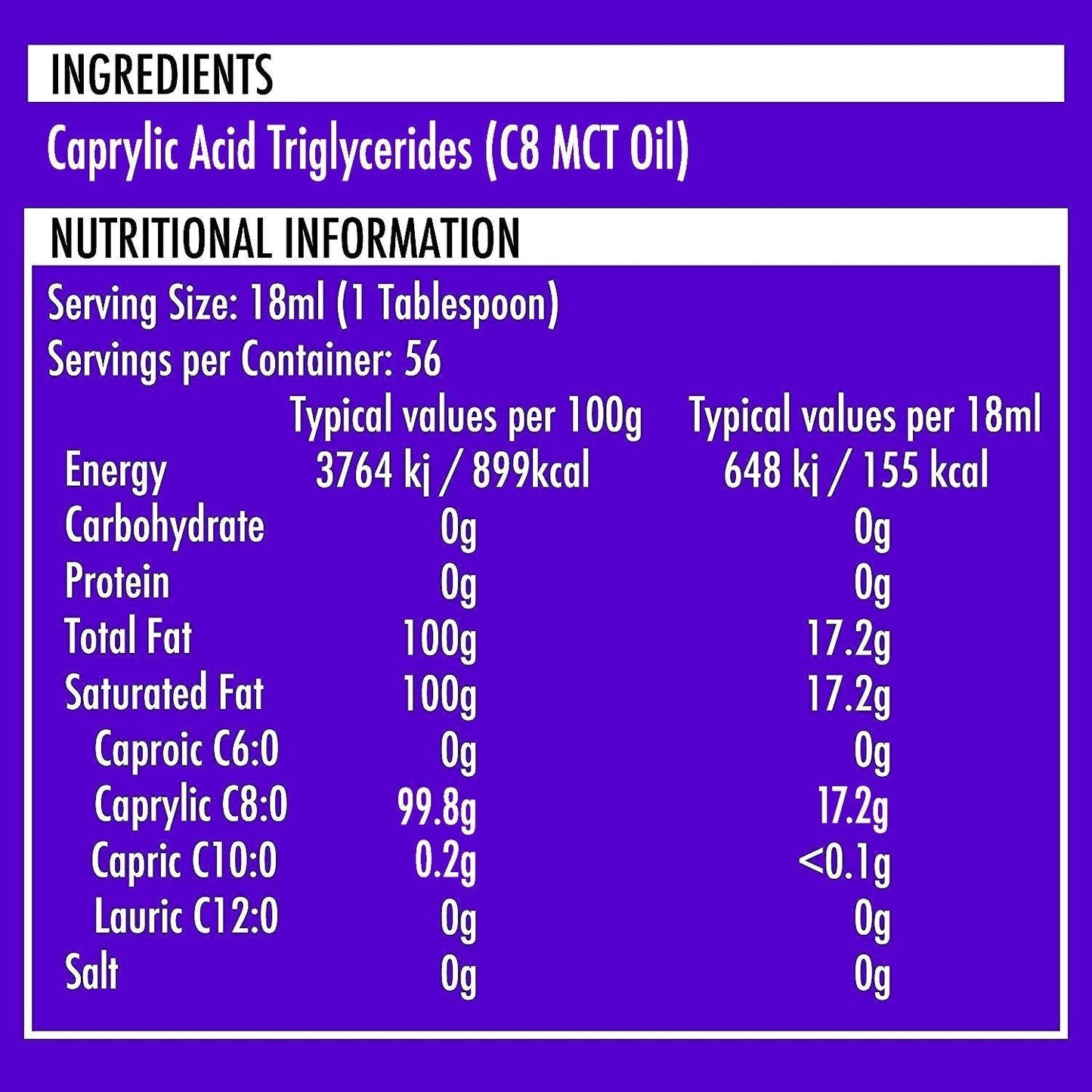 Case of 24 x Pure C8 MCT Oil | 500ml